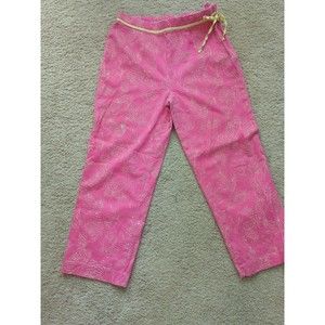 Larkspur Pink Pineapple Print Capri Pants size 6